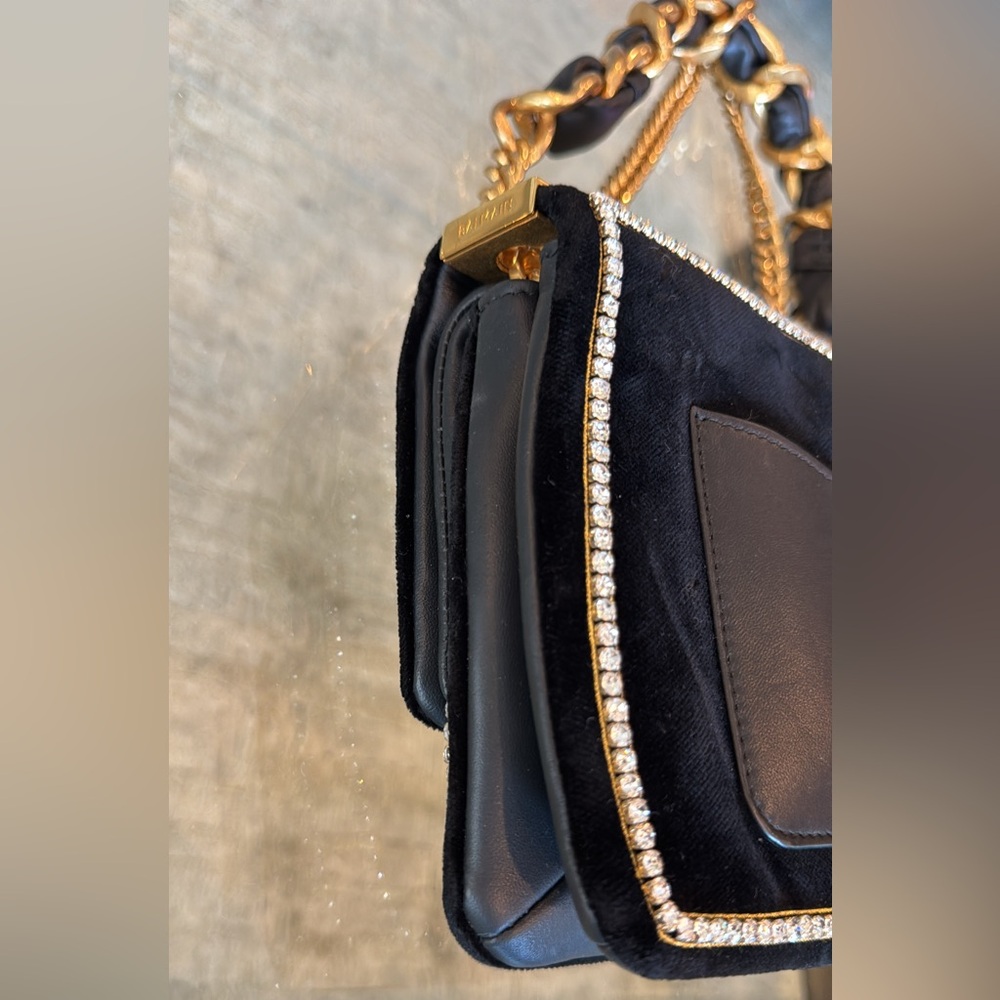 Balmain Black and Gold Clutch with Chain Details - Picture 8 of 9
